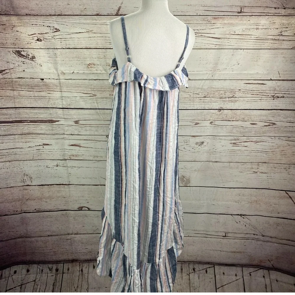 Xirena Rumer Rainbow Stripe Ruffle Dress - Picture 4 of 10